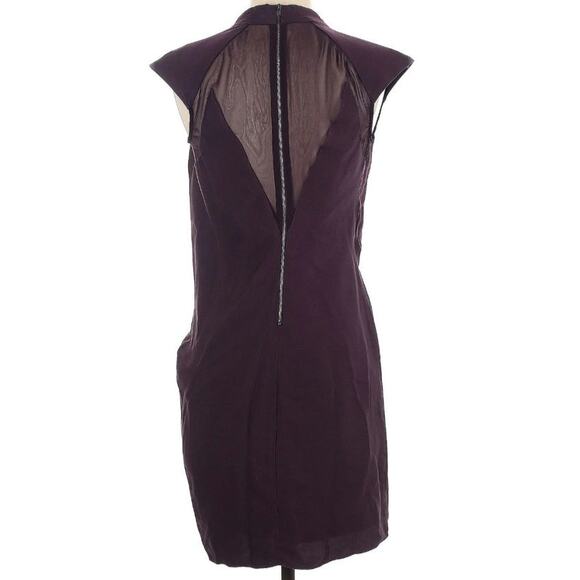 Helmut Lang Silk Purple Faux Wrap Dress - Picture 3 of 9